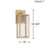 7_Titan 14 1/4" High Soft Gold Wall Sconce more views