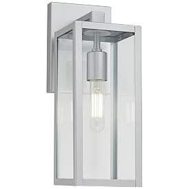 Image2 of Titan 14" High Clear Glass and Silver Outdoor Wall Light
