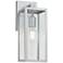 Titan 14" High Clear Glass and Silver Outdoor Wall Light