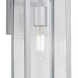 Image3 of Titan 14" High Clear Glass and Silver Outdoor Wall Light more views