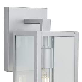 Image4 of Titan 14" High Clear Glass and Silver Outdoor Wall Light more views