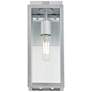 Titan 14" High Clear Glass and Silver Outdoor Wall Light