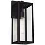 Titan 17" High Mystic Black and Glass Outdoor Wall Light