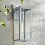 1_Titan 17" High Silver and Glass Outdoor Wall Light