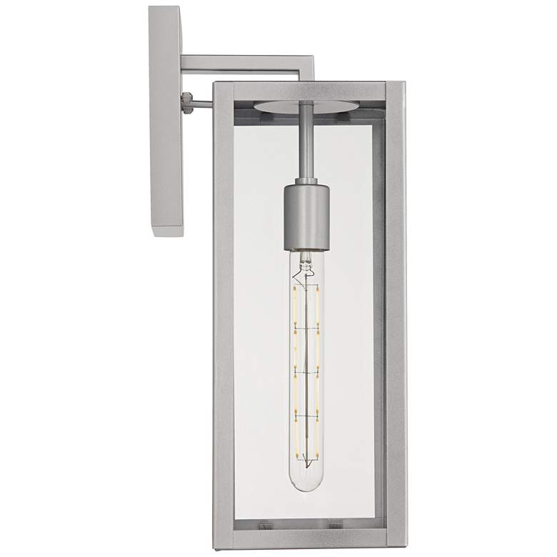 Image 6 Titan 17 inch High Silver and Glass Outdoor Wall Light more views