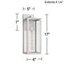 7_Titan 17" High Silver and Glass Outdoor Wall Light more views