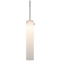 Titan 2 4&quot; Wide Chrome Kiss Canopy LED Pendant With Matte White Glass