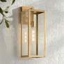 Titan 20 1/4" High Soft Gold Clear Glass Outdoor Wall Light Set of 2