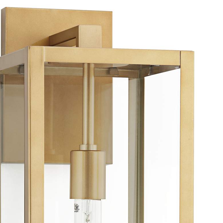 Image 3 Titan 20 1/4" High Soft Gold Clear Glass Outdoor Wall Light more views