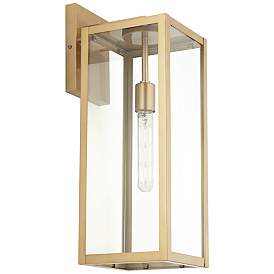 Image4 of Titan 20 1/4" High Soft Gold Clear Glass Outdoor Wall Light more views