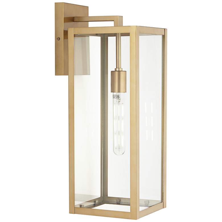 Image 6 Titan 20 1/4" High Soft Gold Clear Glass Outdoor Wall Light more views