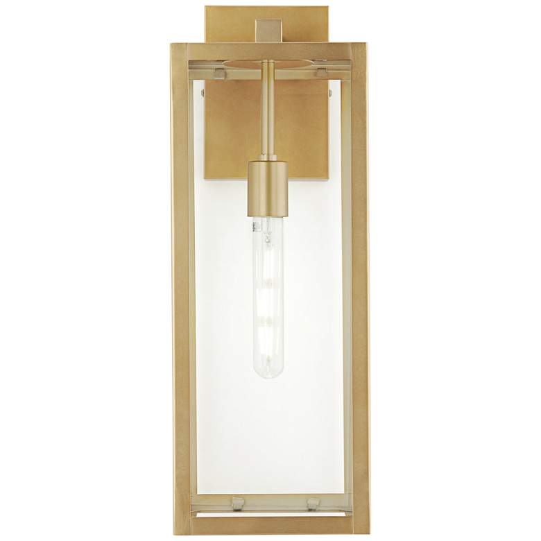 Image 5 Titan 20 1/4" High Soft Gold Clear Glass Wall Sconce more views