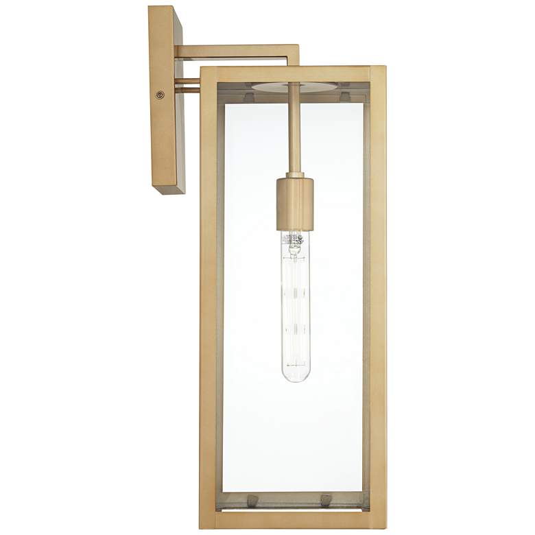 Image 6 Titan 20 1/4" High Soft Gold Clear Glass Wall Sconce more views