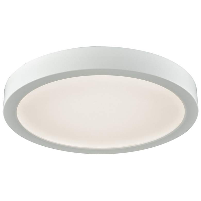 Image 1 Titan 8" Wide 1-Light Flush Mount - White