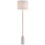 Titan Floor Lamp White &amp; Brass