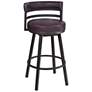 Titana 26 in. Barstool in Auburn Bay Finish with Brown Upholstery