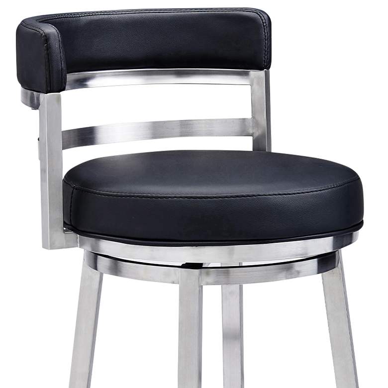 Image 3 Titana 26" Brushed Stainless Steel Swivel Bar Stool more views