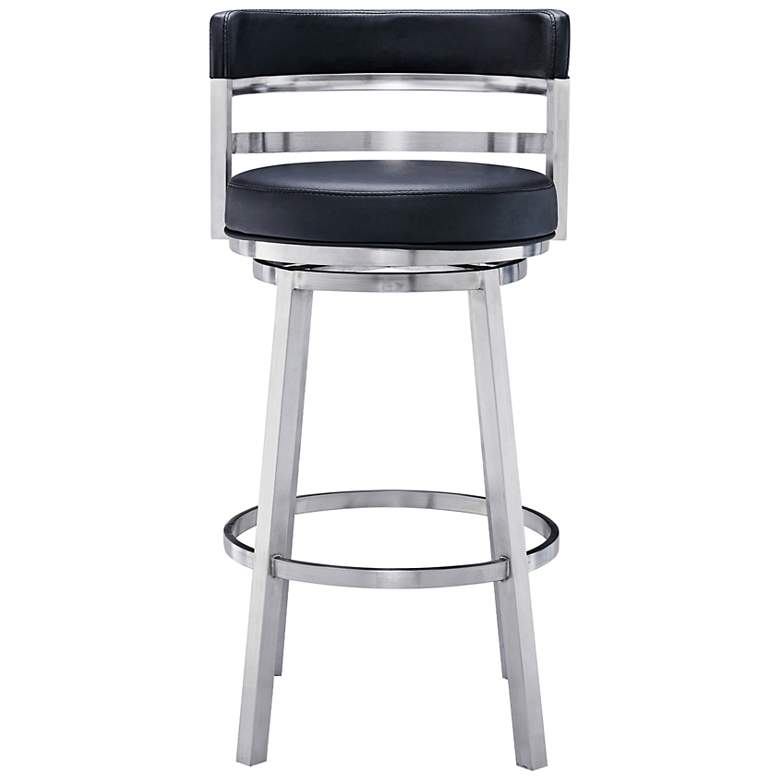 Image 6 Titana 26" Brushed Stainless Steel Swivel Bar Stool more views