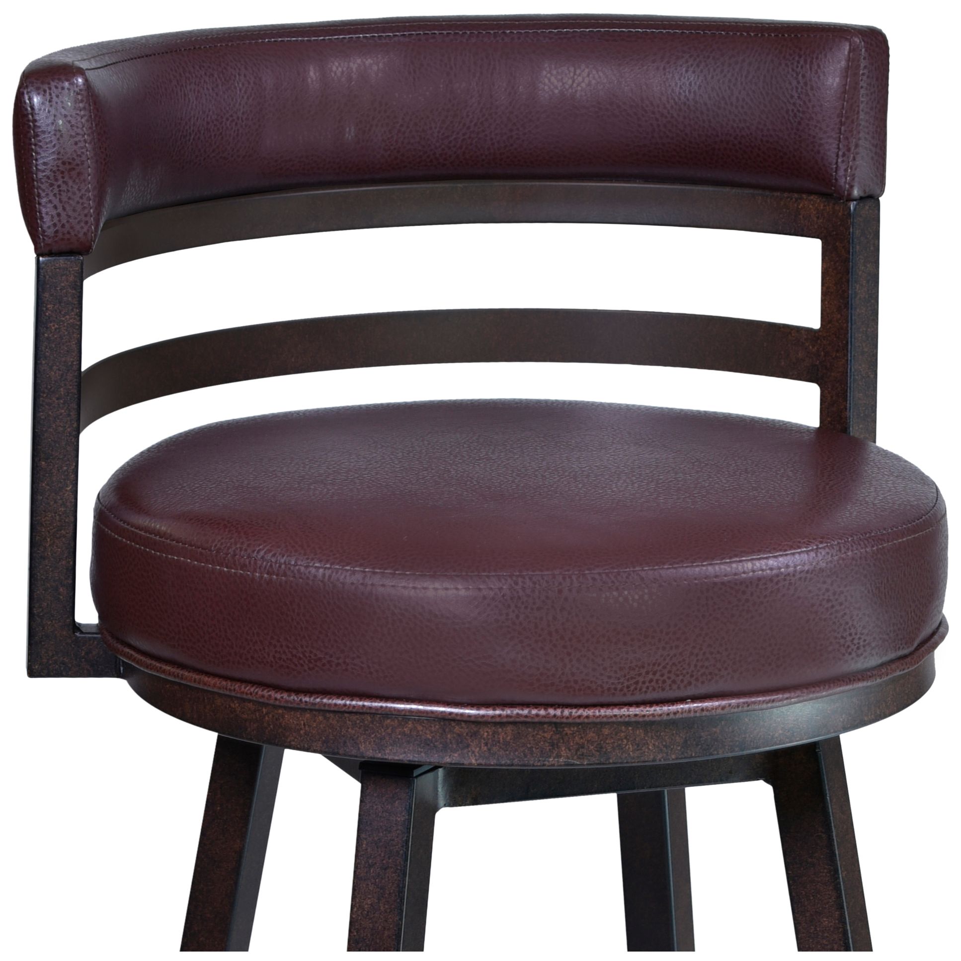 Image 3 Titana 30 in. Barstool in Auburn Bay Finish with Brown Upholstery more views