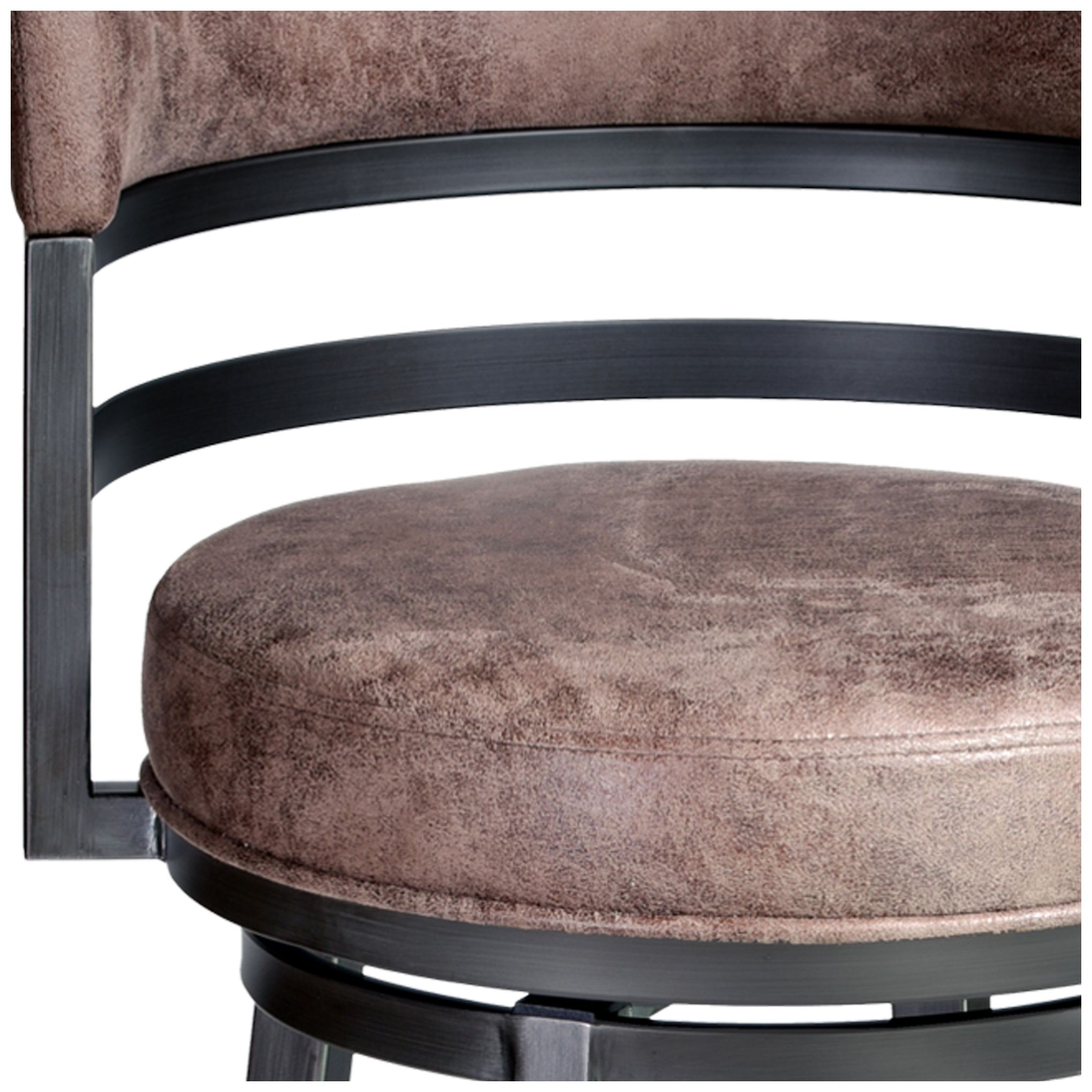 Image 3 Titana 30 in. Barstool in Mineral Finish, Bandero Tobacco Upholstery more views