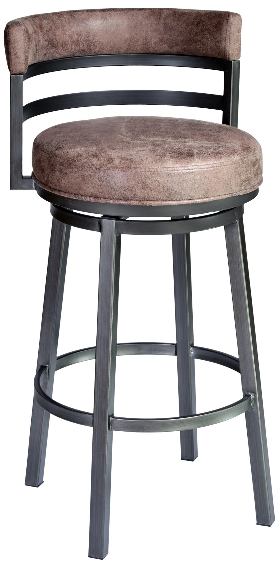 Image 6 Titana 30 in. Barstool in Mineral Finish, Bandero Tobacco Upholstery more views