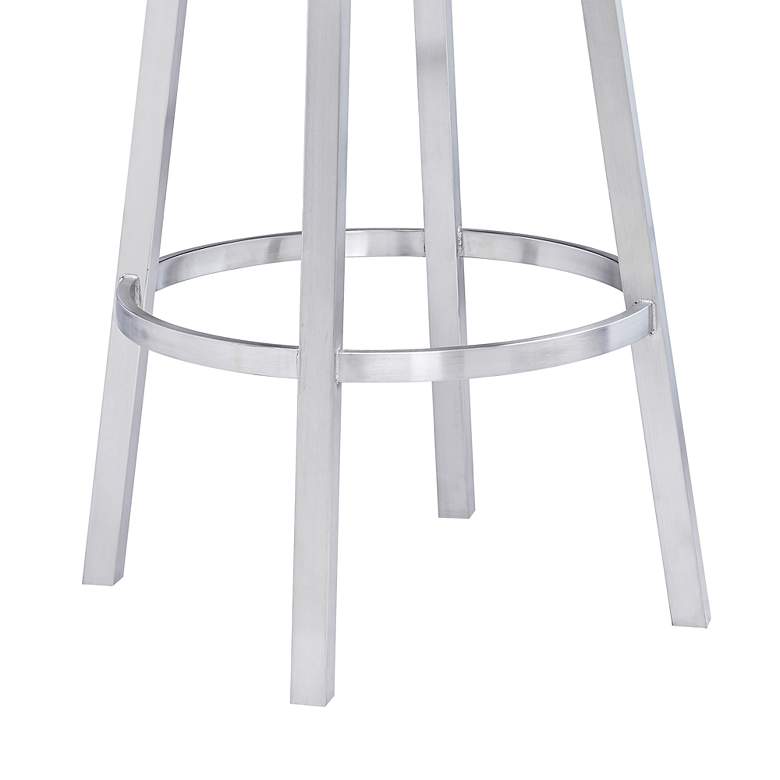 Image 6 Titana 30" Gray Faux Leather Swivel Bar Stool more views