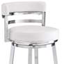 3_Titana 30" White Faux Leather Swivel Bar Stool more views