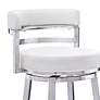 4_Titana 30" White Faux Leather Swivel Bar Stool more views