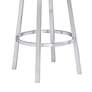 6_Titana 30" White Faux Leather Swivel Bar Stool more views