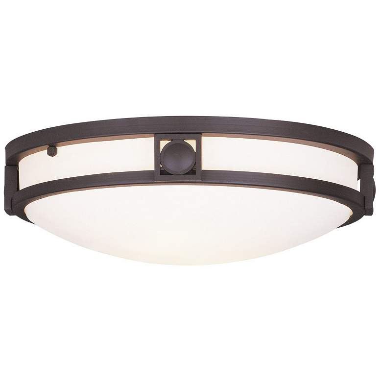 Image 1 Titania 13" Wide Bronze Round Ceiling Light