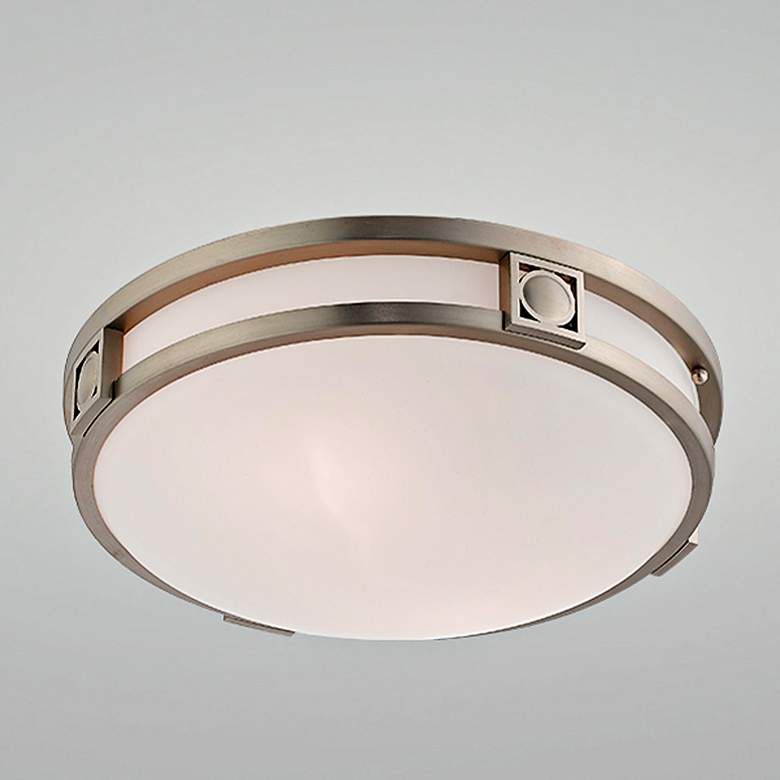 Image 2 Titania 13" Wide Brushed Nickel Ceiling Light