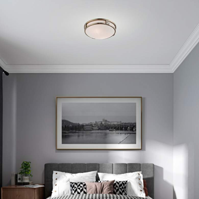 Image 7 Titania 13" Wide Brushed Nickel Ceiling Light more views