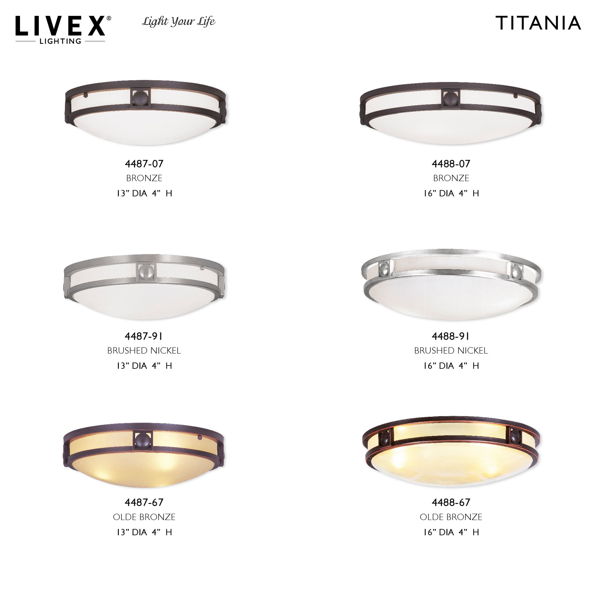 Titania 13" Wide Brushed Nickel Ceiling Light in scene