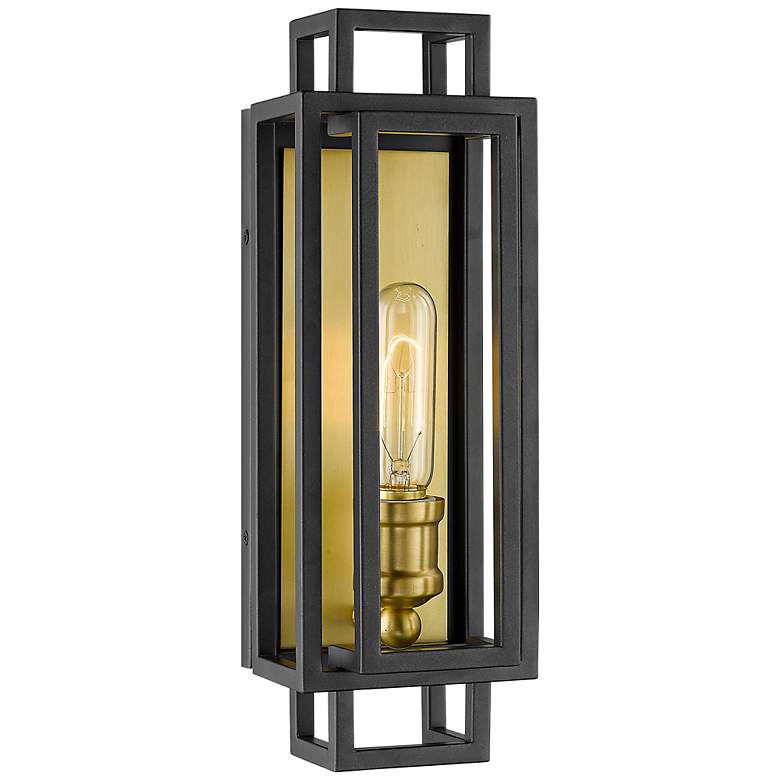 Image 2 Titania 14" High Bronze and Olde Brass Wall Sconce