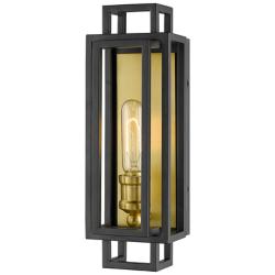 Titania 14" High Bronze and Olde Brass Wall Sconce