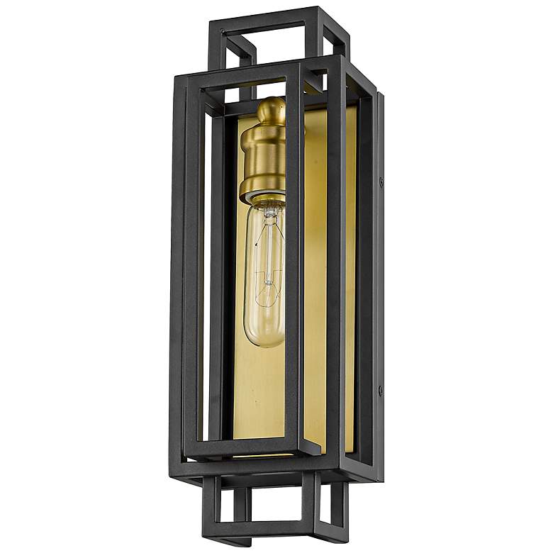 Image 7 Titania 14" High Bronze and Olde Brass Wall Sconce more views