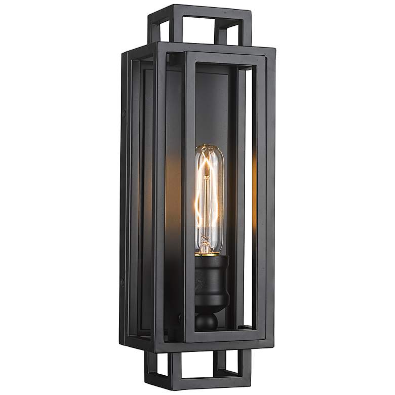 Image 3 Titania 14" High Matte Black Wall Sconce