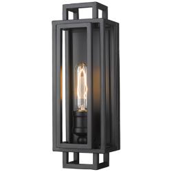Titania 14" High Matte Black Wall Sconce