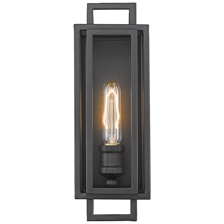 Image 6 Titania 14" High Matte Black Wall Sconce more views