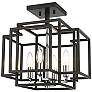 1_Titania 14" Wide Black and Chrome 4-Light Ceiling Light