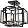 Titania 14" Wide Black and Chrome 4-Light Ceiling Light