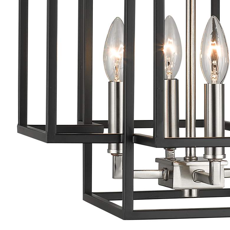 Image 2 Titania 14 inch Wide Black Brushed Nickel 4-Light Pendant more views