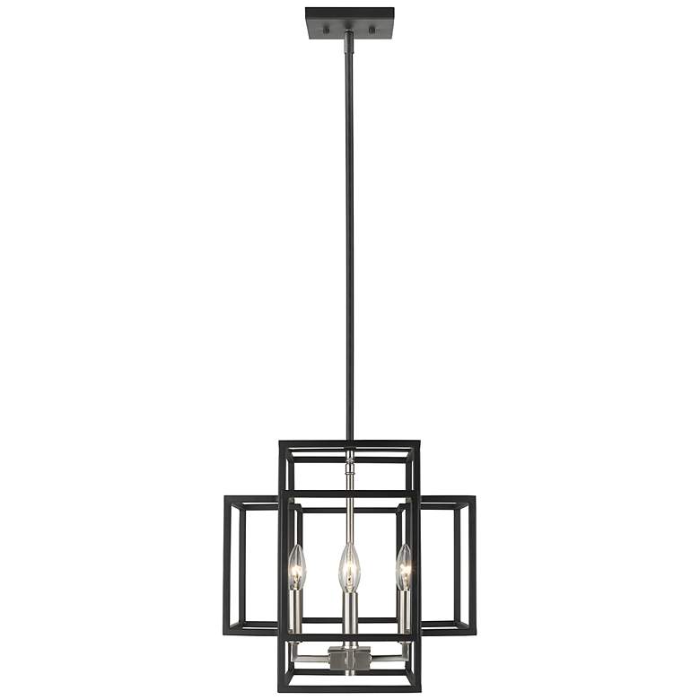 Image 3 Titania 14 inch Wide Black Brushed Nickel 4-Light Pendant more views