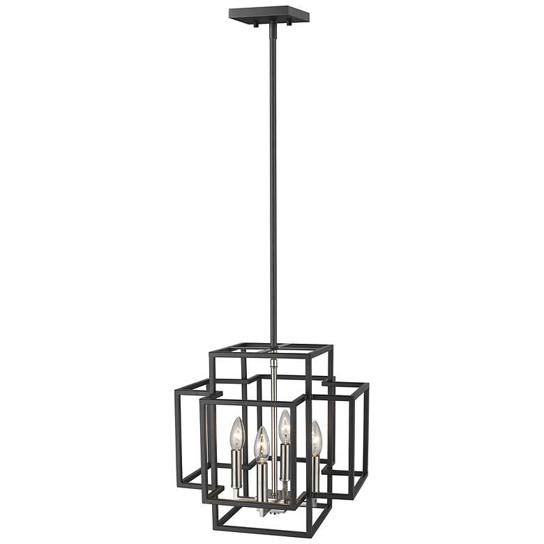 Image 5 Titania 14" Wide Black Brushed Nickel 4-Light Pendant more views