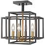 1_Titania 14" Wide Bronze and Olde Brass 4-Light Ceiling Light