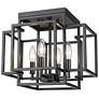 3_Titania 14" Wide Matte Black 4-Light Ceiling Light