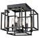 Titania 14" Wide Matte Black 4-Light Ceiling Light