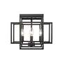 6_Titania 14" Wide Matte Black 4-Light Ceiling Light more views