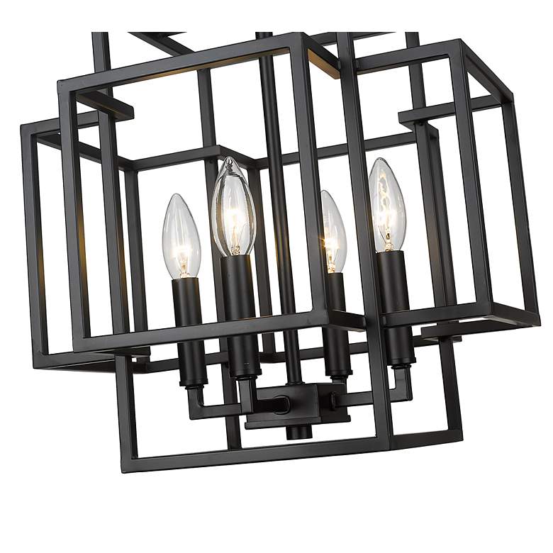 Image 7 Titania 14" Wide Matte Black 4-Light Pendant more views