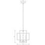 Titania 14" Wide Matte Black 4-Light Pendant